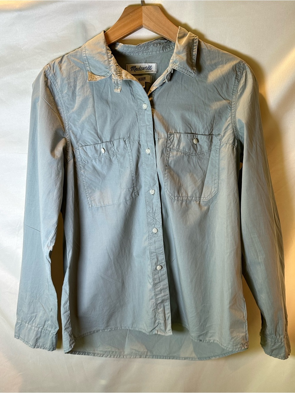 Madewell women’s gorpcore green utility camp Shirt- fall outdoorsy classic